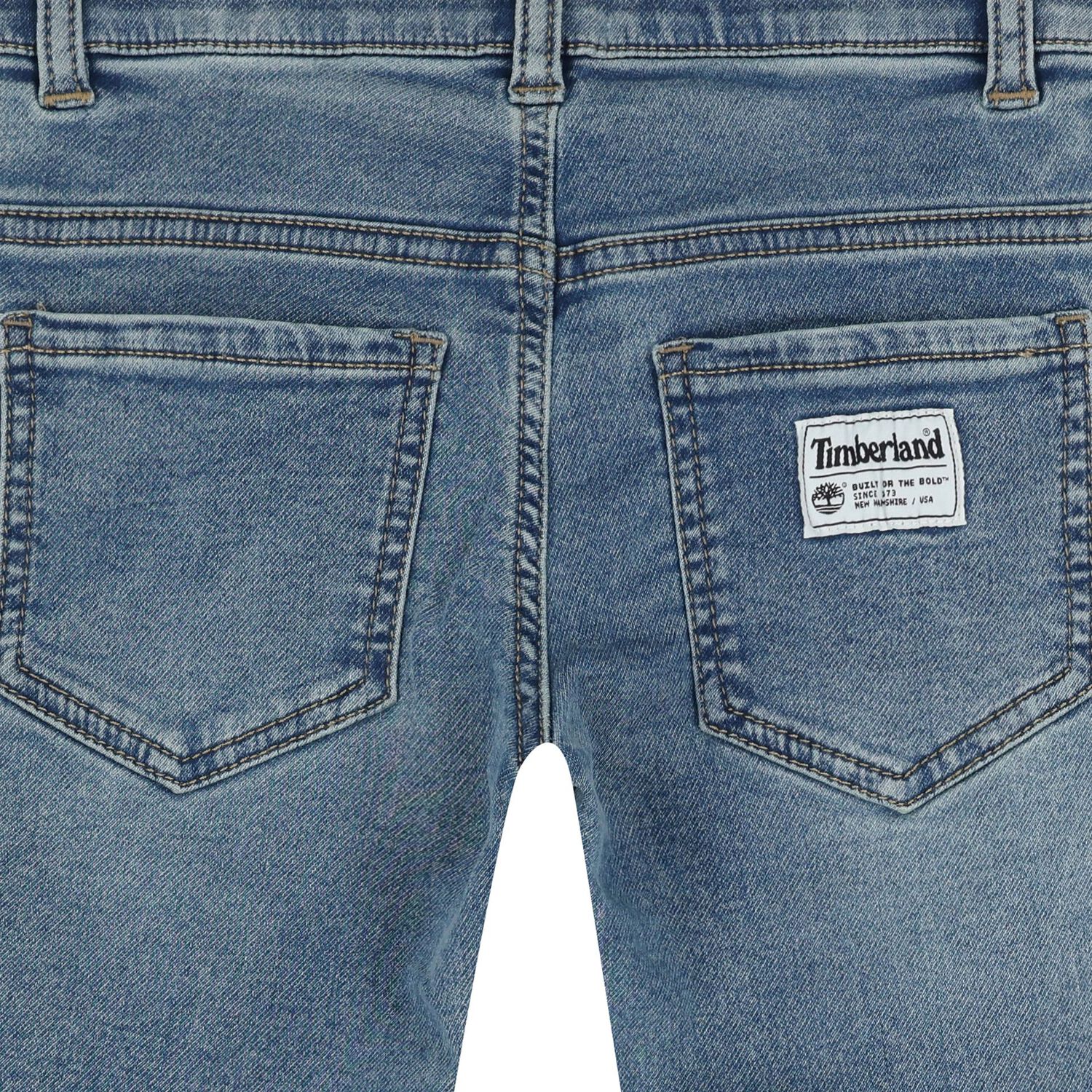 Boys Blue Denim Logo Jeans, 1, hi-res image number null