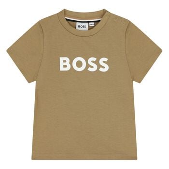 Younger Boys Mini Me Green Logo T-Shirt