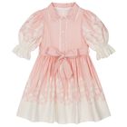 Girls Pink & White Floral Dress, 1, hi-res