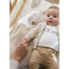 بطانية بطبعة قطار للأطفال باللون البيج, 2, hi-res