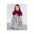 بوليرو فرو باللون الكريز للبنات, 1, hi-res