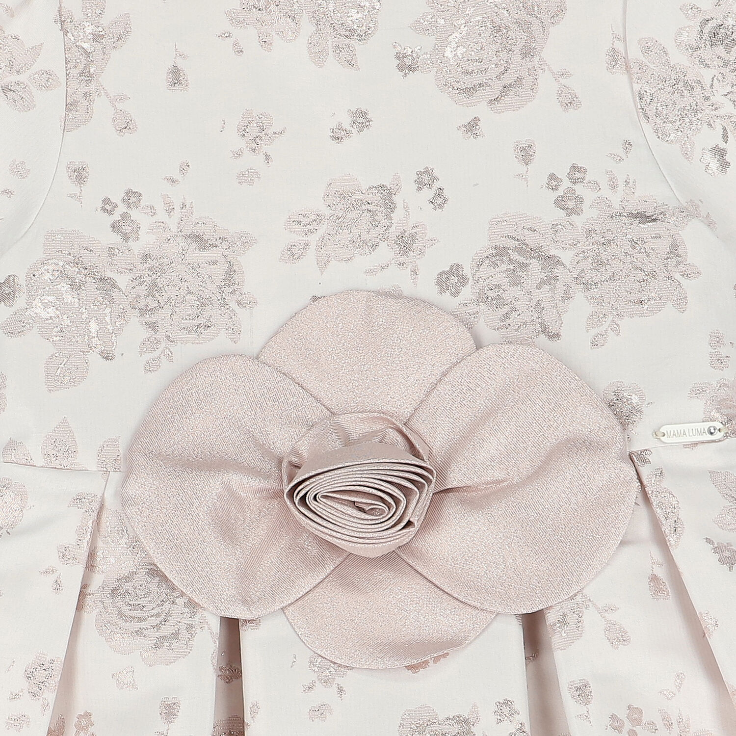 فستان جاكار باللون العاجي والذهبي, 1, hi-res image number null