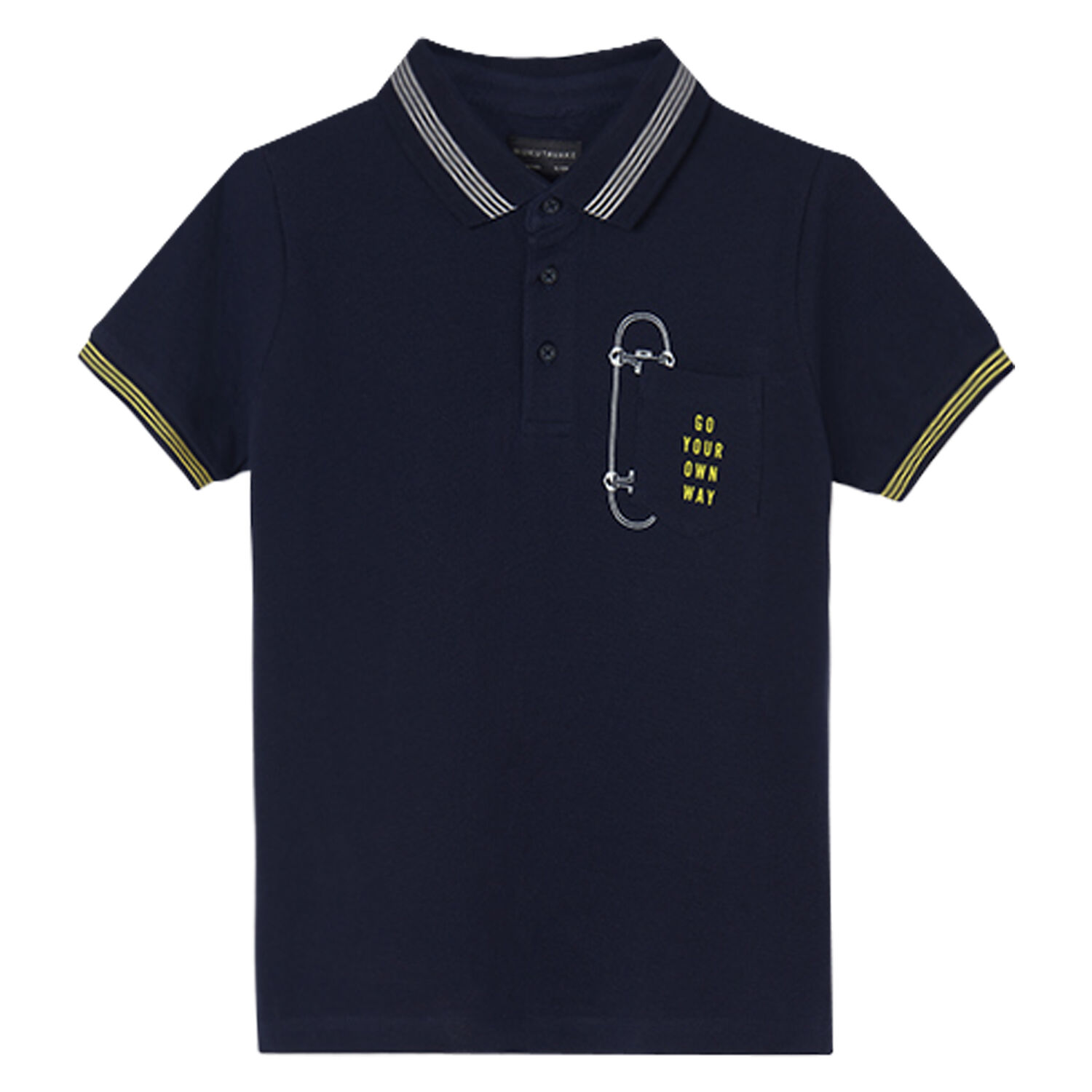 Boys Navy Skate Polo Shirt, 1, hi-res