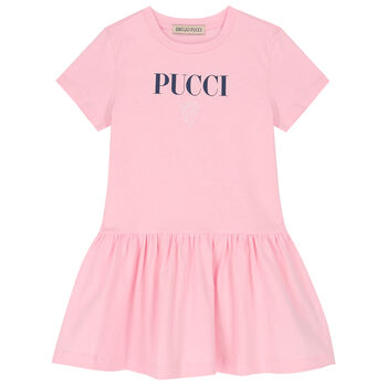 Girls Pink Logo Dress