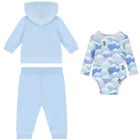 Baby Boys Blue Tracksuit (3 Piece), 1, hi-res