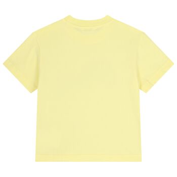 Girls Yellow Teddy Bear Logo T-Shirt