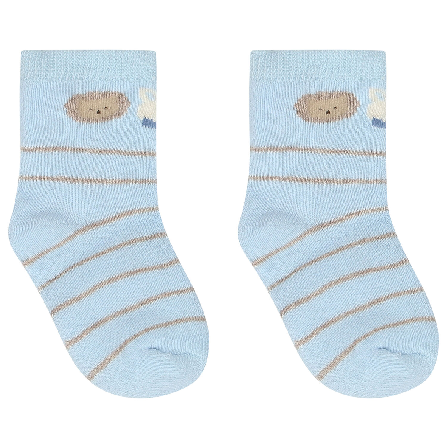 Baby Boys Blue & Ivory Socks ( 4-Pack ), 1, hi-res image number null