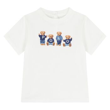 Baby Boys White Polo Bear T-Shirt