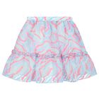 Girls Pink & Blue Skirt Set, 1, hi-res