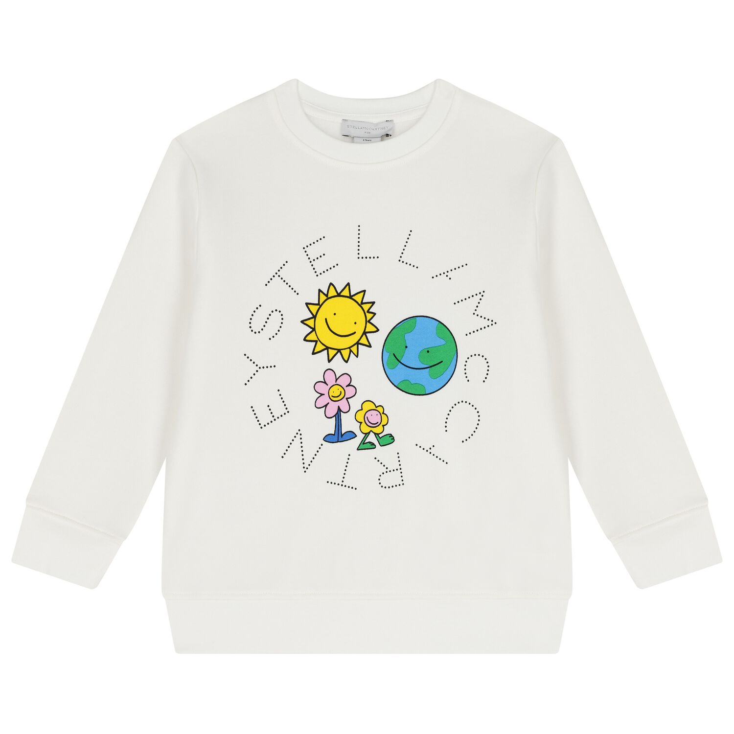 Girls Ivory Sun & Earth Sweatshirt, 1, hi-res
