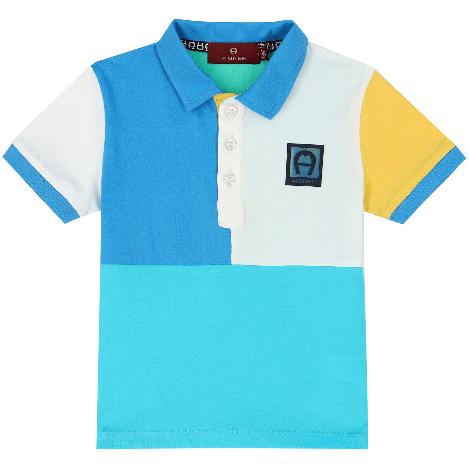 Younger Boys Multi-Colored Logo Polo Shirt, 1, hi-res