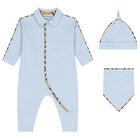 Baby Boys Blue Romper Gift Set, 1, hi-res