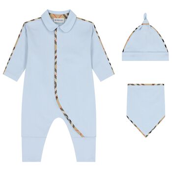 Baby Boys Blue Romper Gift Set