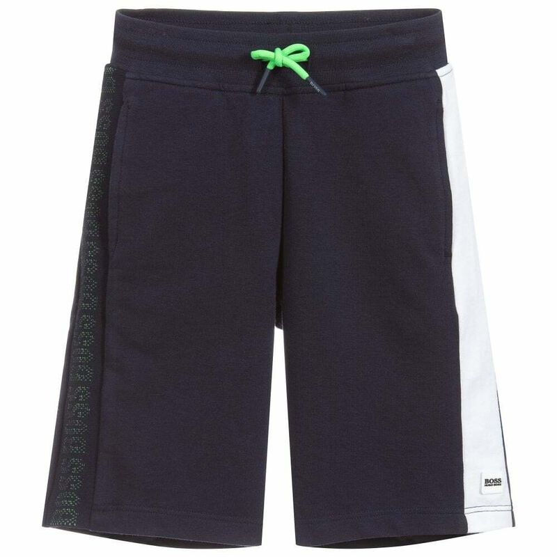 Boys Navy Blue Jersey Shorts, 1, hi-res image number null