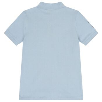 قميص بولو باللون الأزرق بشعار للأولاد