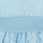 فستان باللون الأزرق مزين بالزهور للفتيات , 2, hi-res