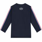 توب باكمام بالشعار باللون الكحلى للاولاد, 1, hi-res