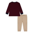 Baby Boys Red & Beige Tracksuit, 1, hi-res