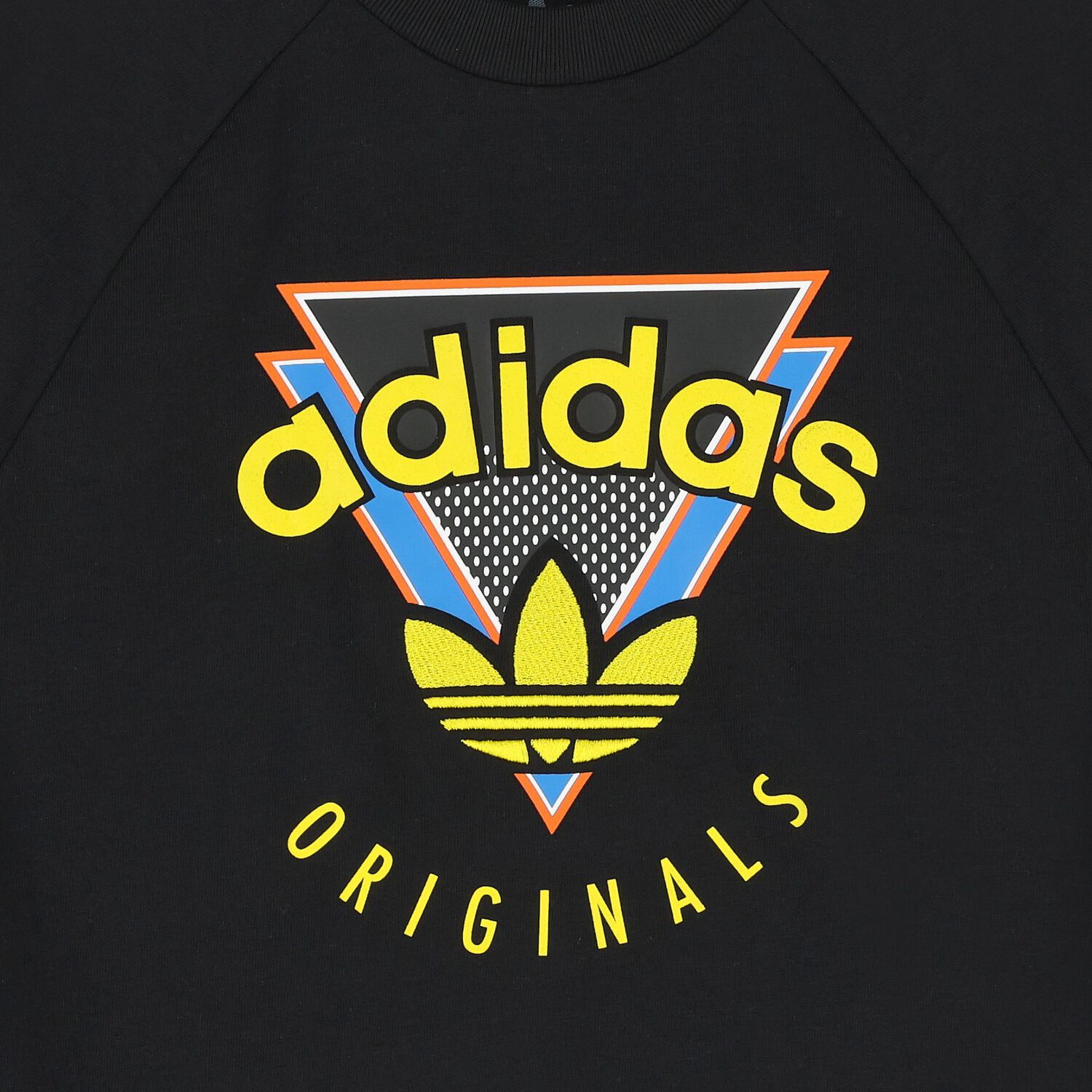 تيشيرت اولاد بالشعار تريفويل باللون الاسود, 1, hi-res