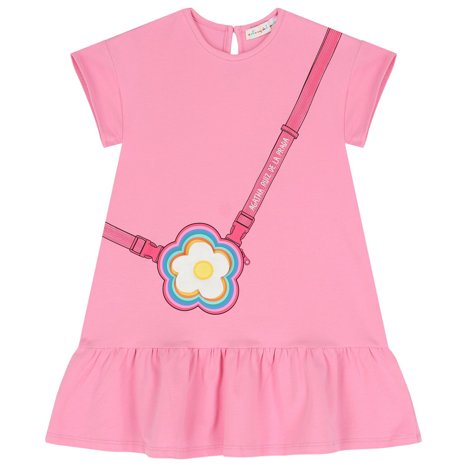 فستان بنات بطبعة باللون الوردي, 2, hi-res image number null