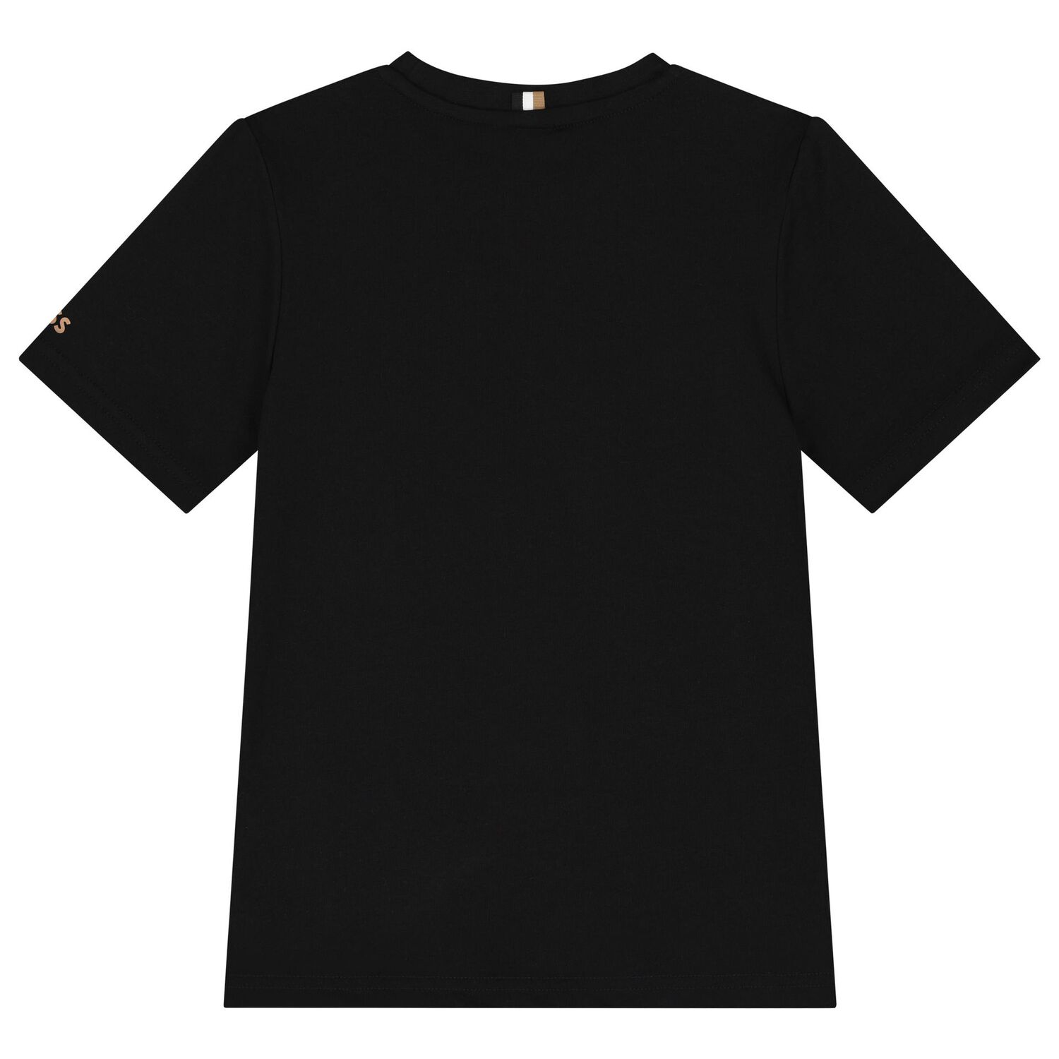 تيشيرت للأولاد بالشعار باللونين الأسود والبيج, 1, hi-res image number null