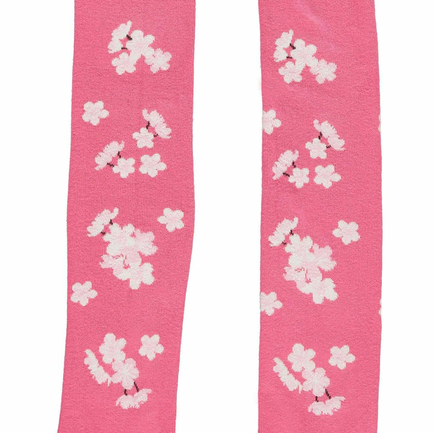 Girls Pink Blossom Tights, 1, hi-res