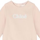 Younger Girls Pink Logo Dress, 2, hi-res