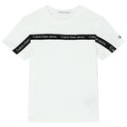 Boys White Logo T-Shirt, 1, hi-res