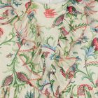 Girls Beige & Green Ruffled Floral Dress, 1, hi-res