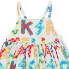 Girls Ivory Logo Dress, 1, hi-res