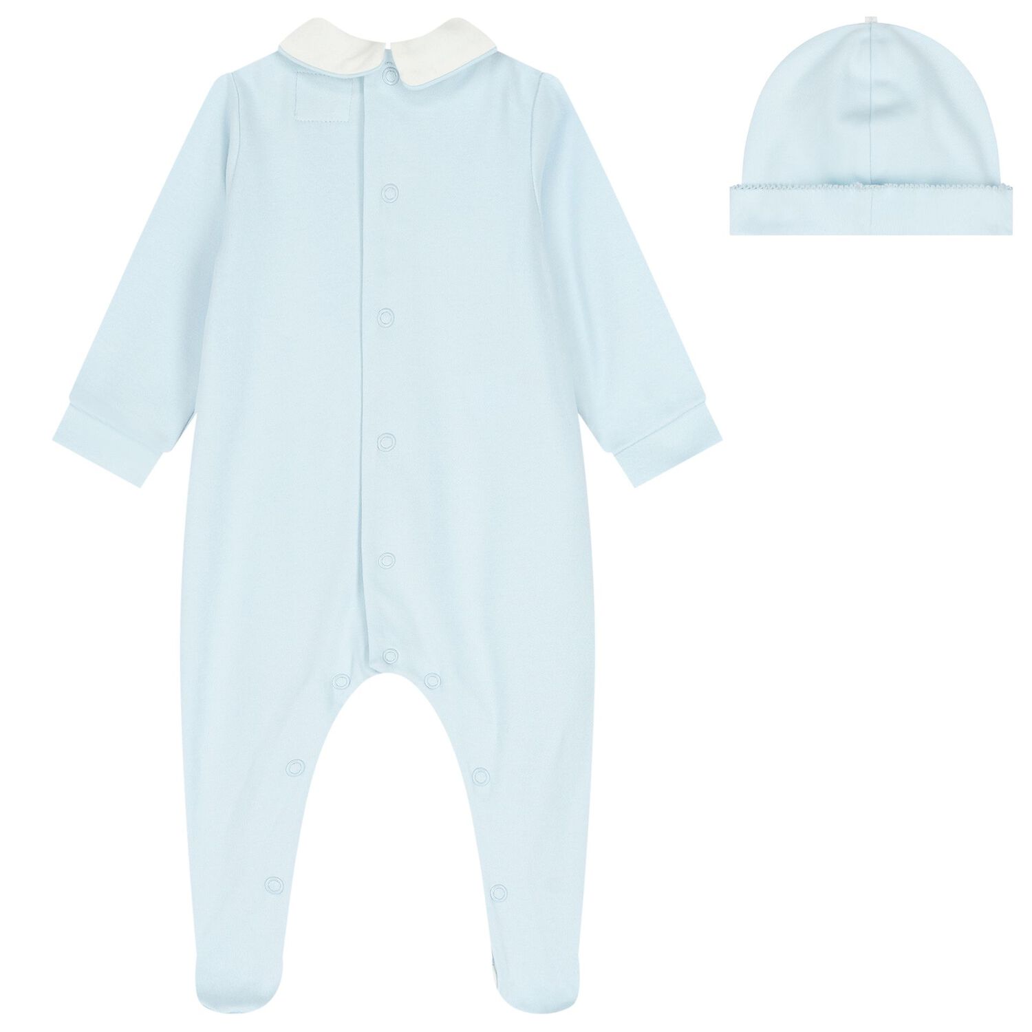Baby Boys Blue Teddy Bear Babygrow Set, 1, hi-res