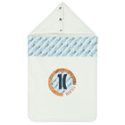 Baby Boys Ivory & Blue Logo Nest, 1, hi-res