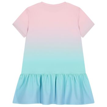 Girls Multi-Coloured Ombre Softskin Logo Dress