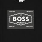 Boys Black Logo Long Sleeve Top, 2, hi-res