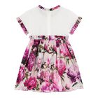 Baby Girls White & Pink Peony Dress Set, 1, hi-res