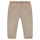 Younger Boys Beige Joggers, 1, hi-res