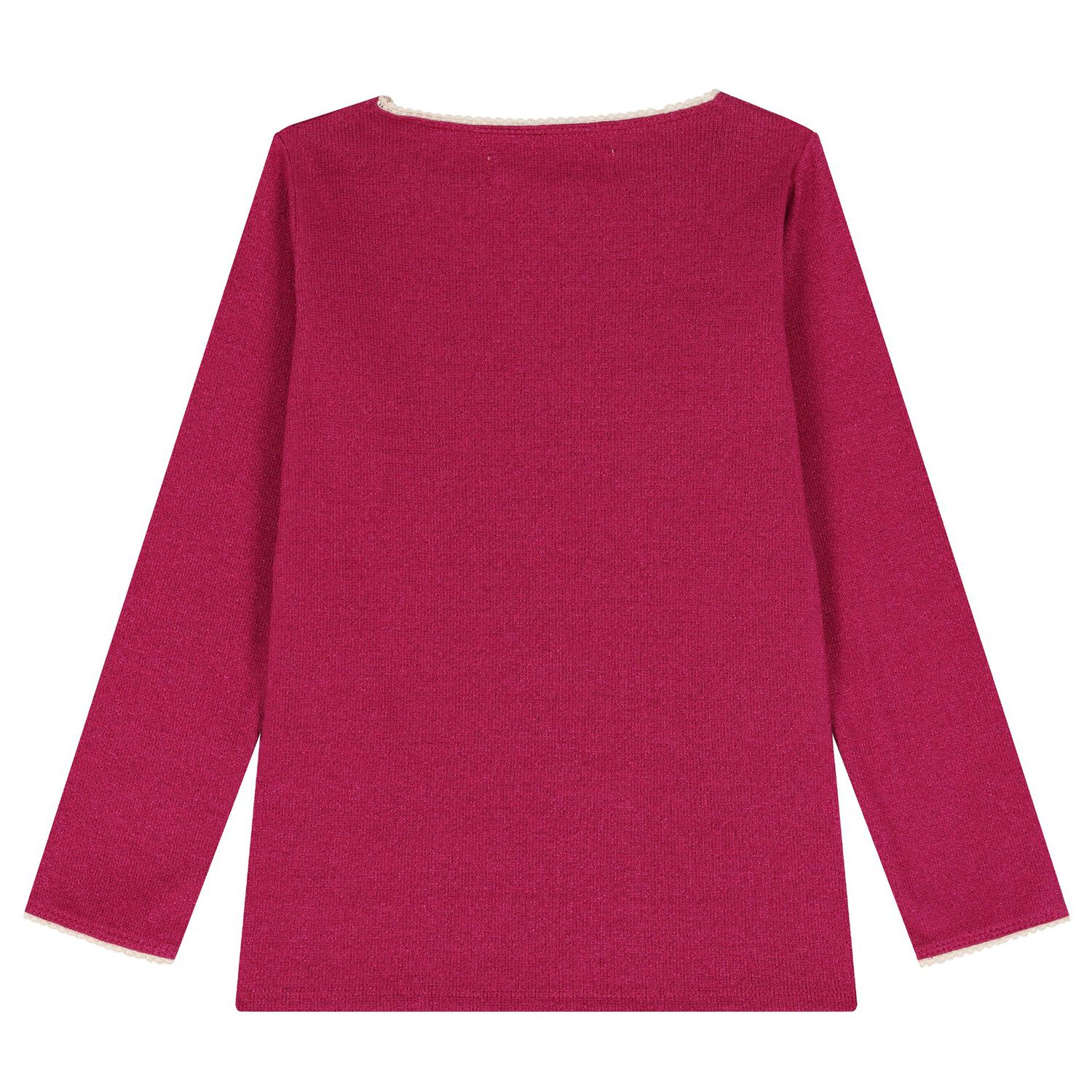 Girls Pink Heart Long Sleeve top, 2, hi-res