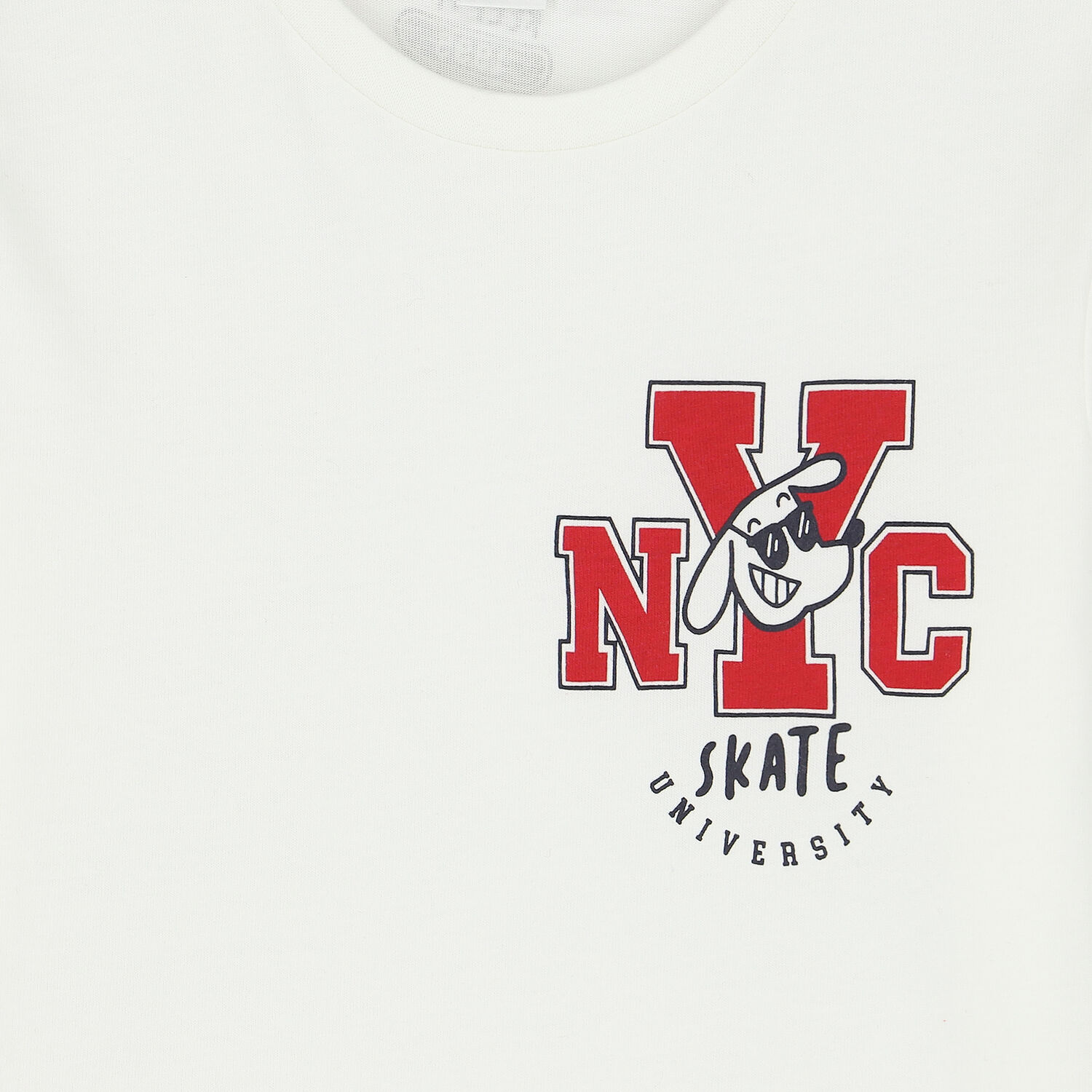 توب باكمام بالشعار باللون العاجى للاولاد, 1, hi-res