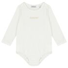 Baby Girls Beige & White Dress Set, 1, hi-res