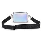 حقيبه يد للبنات بالشعار باللون الفضى لامع , 1, hi-res