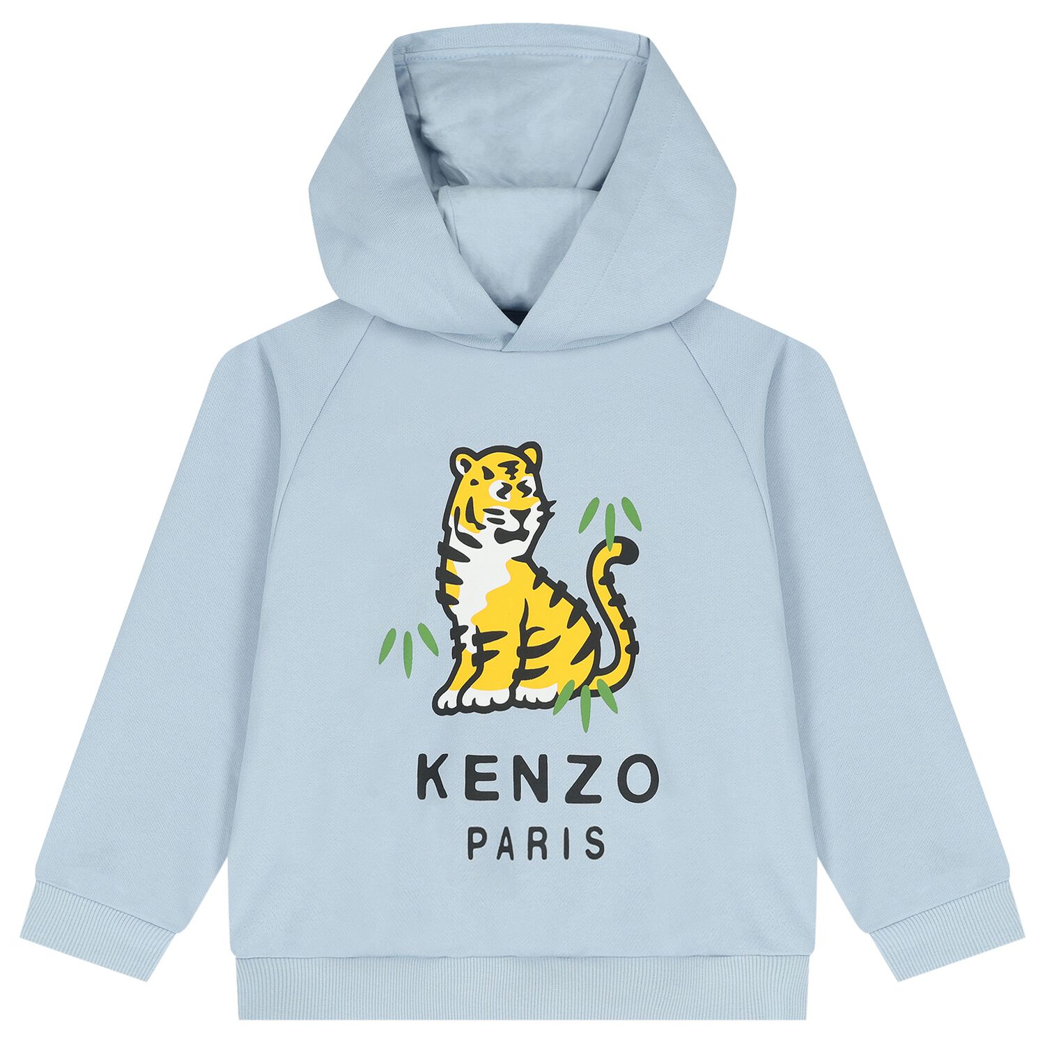 Boys Blue Tiger Logo Hooded Top, 1, hi-res