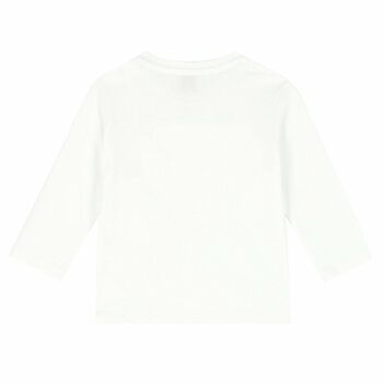 Younger Boys White Tiger Long Sleeve Top