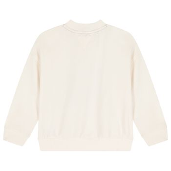 Girls Ivory Logo Floral Sweatshirt