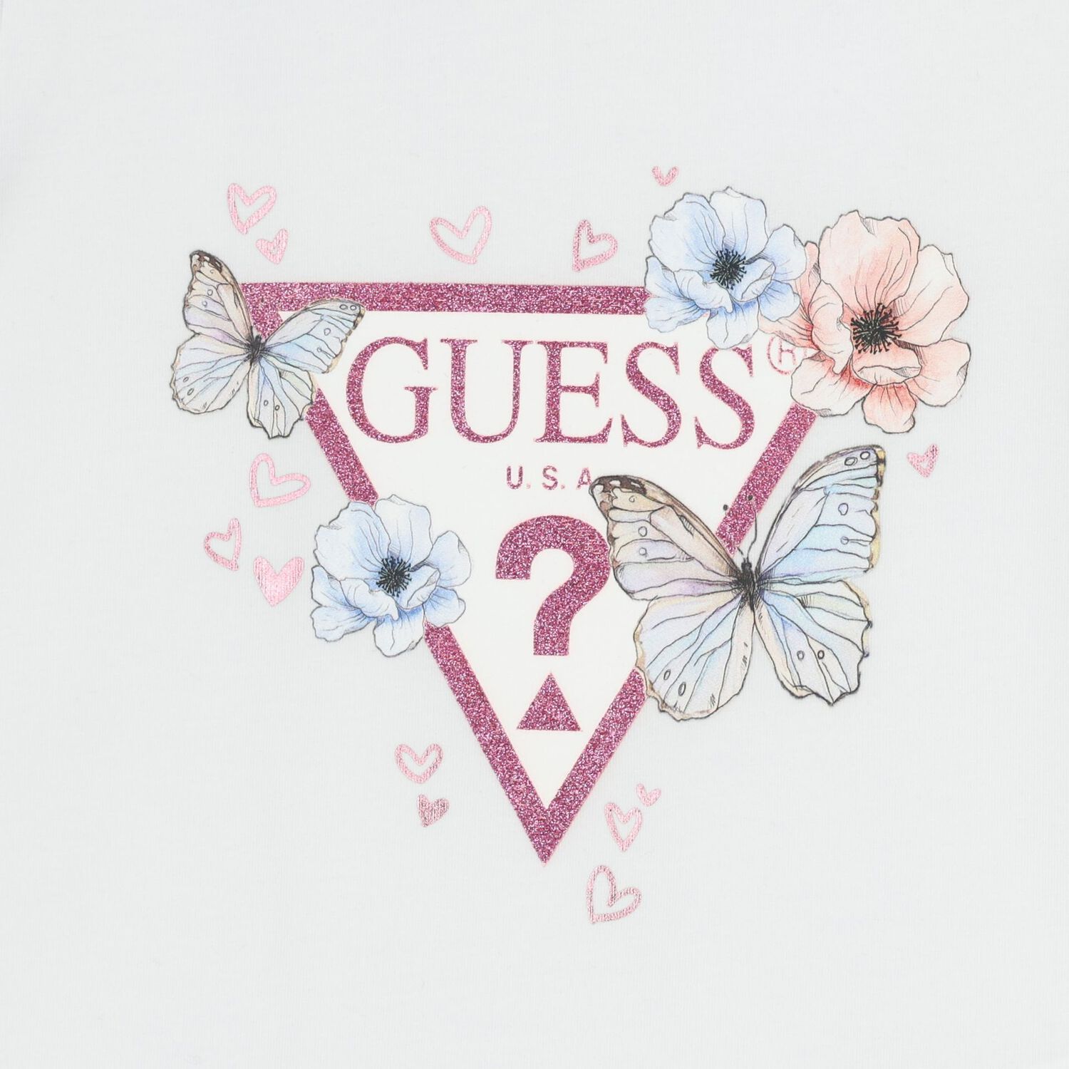 طقم تنورة مزين بالزهور باللون الوردي للبنات, 1, hi-res