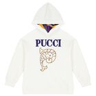 سويت شيرت بنات بالشعار باللون العاجي  , 1, hi-res