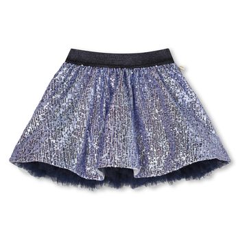 Girls Blue Sequinned Skirt