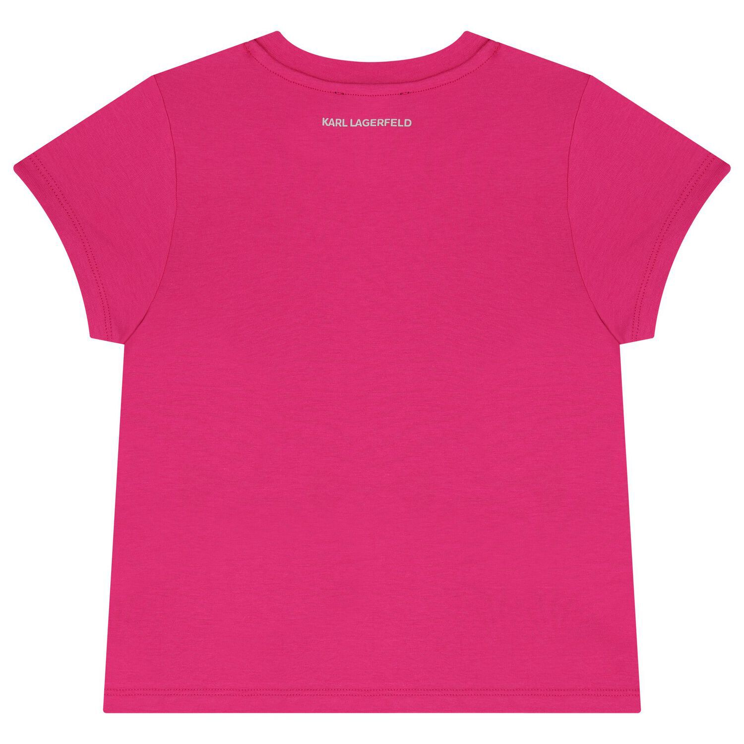 Girls Pink & Gold Logo T-Shirt, 3, hi-res image number null