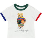 Baby Boys White Bear T-Shirt, 1, hi-res