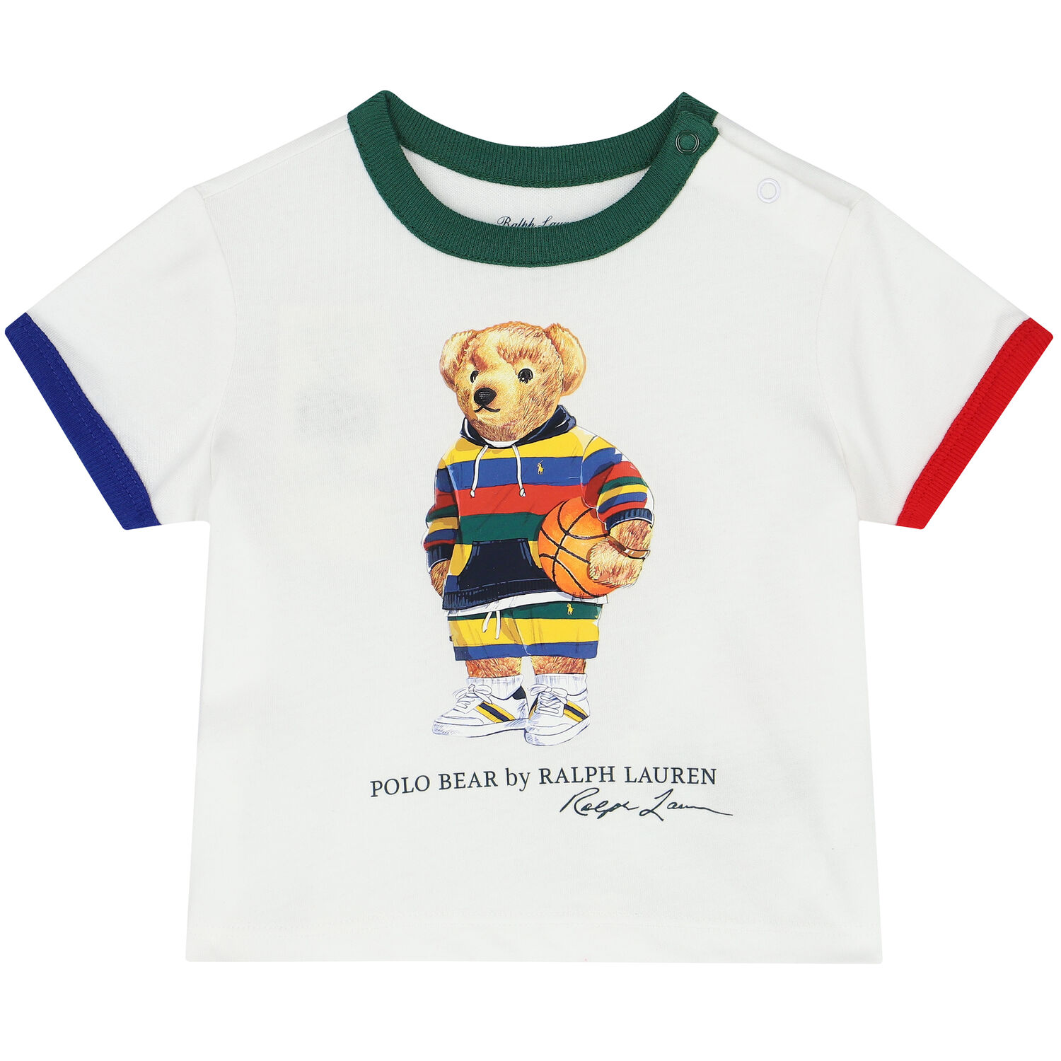Baby Boys White Bear T-Shirt, 1, hi-res