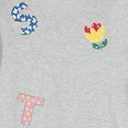 Girls Grey Logo Sweatshirt Dress, 1, hi-res